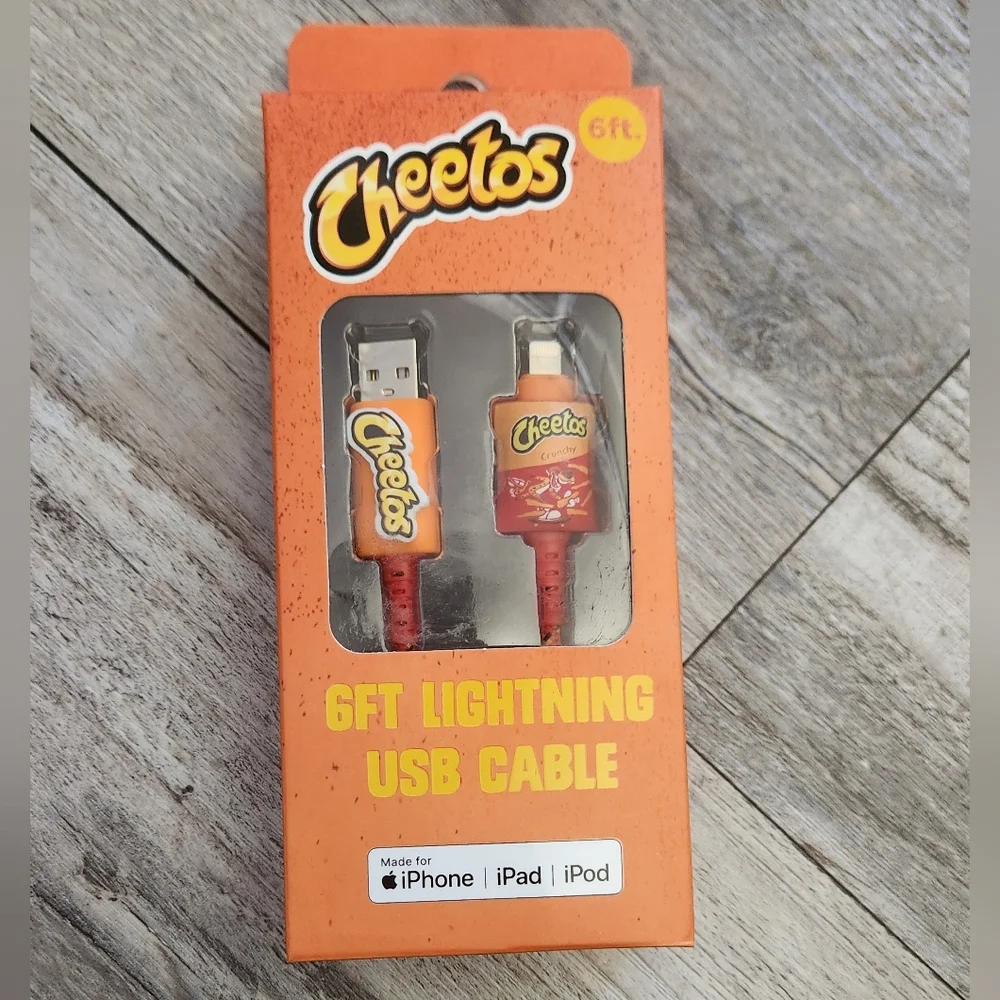 Orbit Cheetos Junk Food 6ft Lightning USB Cable